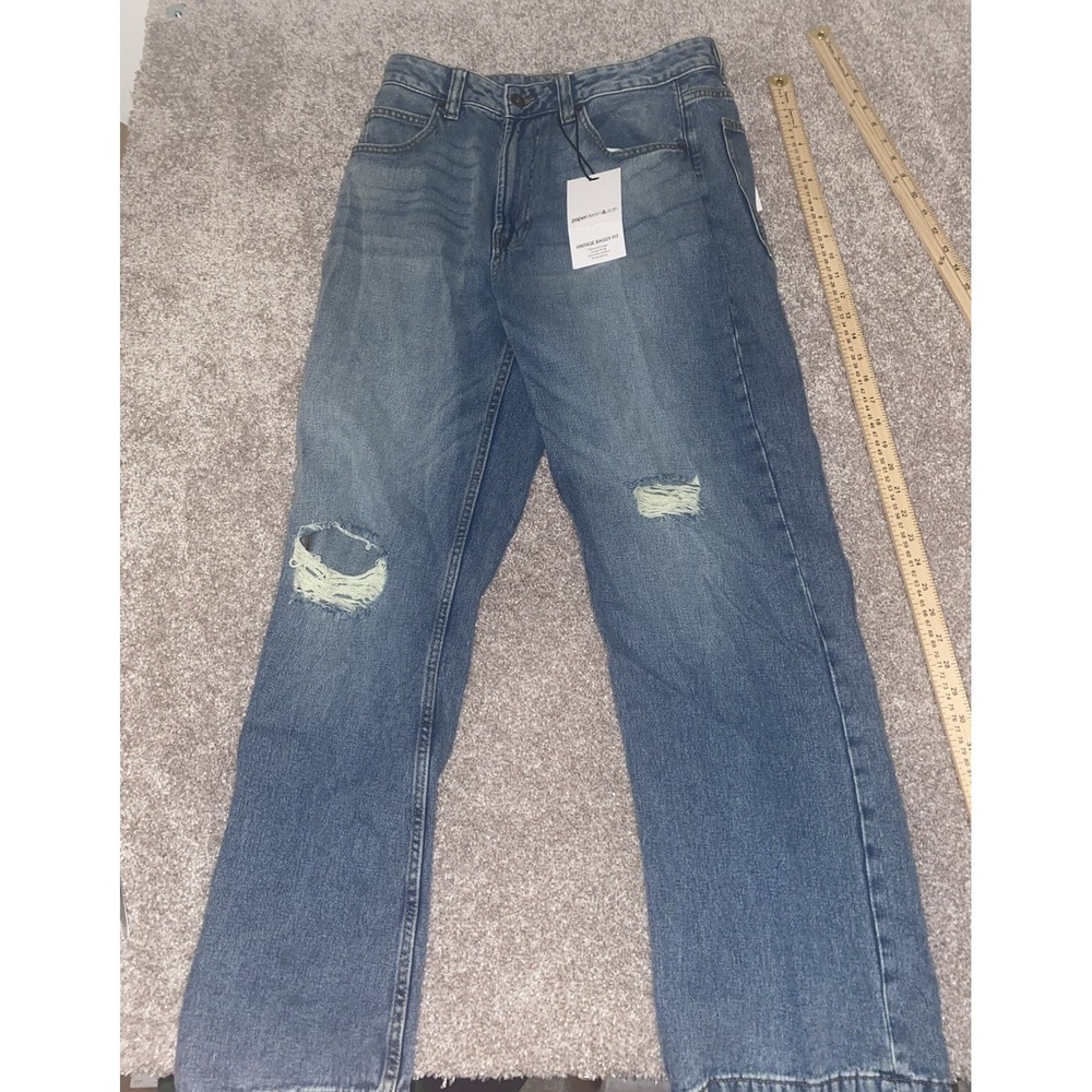 NWT‎ Men's Paper Denim & Cloth Vintage Baggy Fit Jeans Size 30/32 Distressed Y2K
